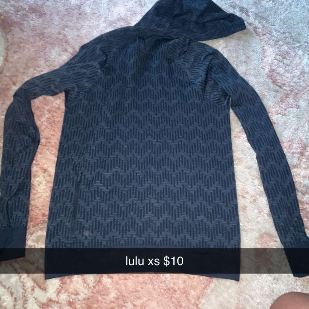 lululemon athletica Blue Zip Up Sweater
